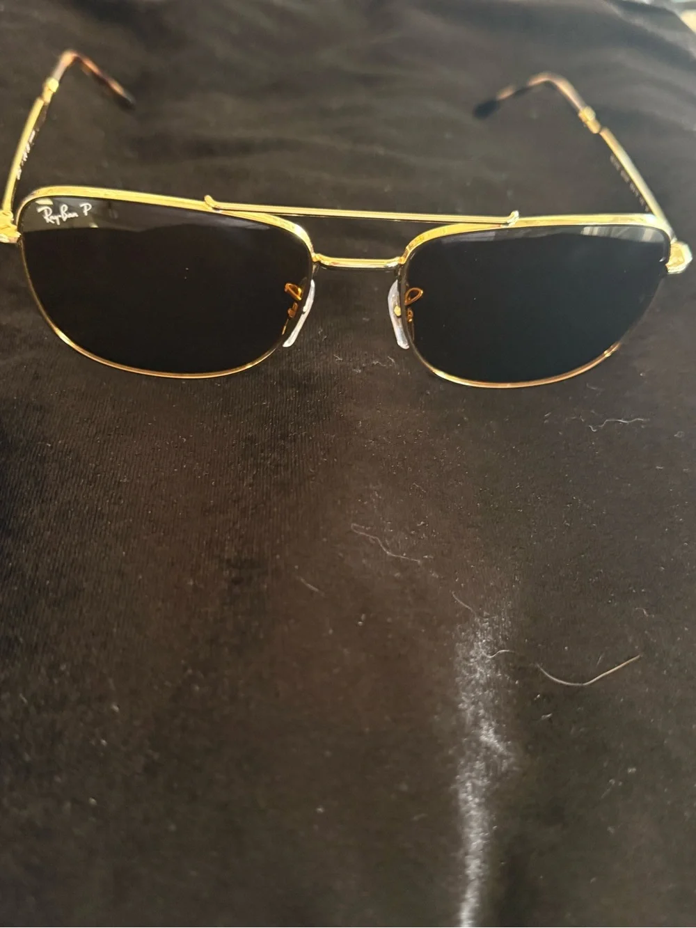 Ray Ban Shiny Arista Gold POLARIZED  Brown Lens Sunglass RB 3755 001/57